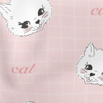 White And Soft Cat Stretch Ponte