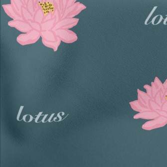 Hand Drawn Beautiful Lotus Stretch Ponte