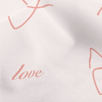 Simple Lines Love Heart Micro Fleece