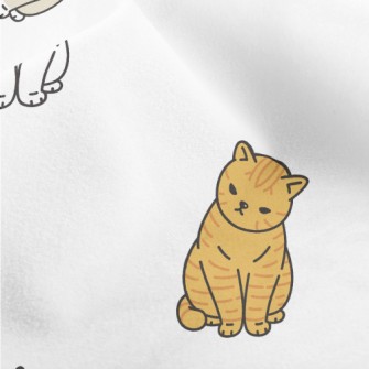 Cute Cat With Tilted Head Micro Fleece