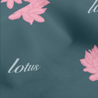 Hand Drawn Beautiful Lotus Micro Fleece