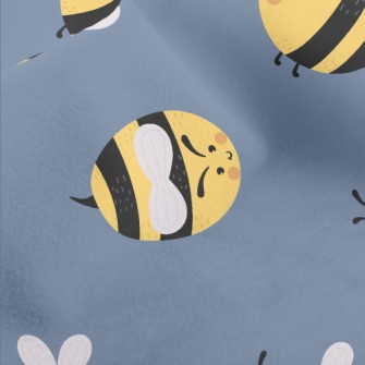 Round Cute Bee Micro Fleece