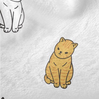 Cute Cat With Tilted Head Minky