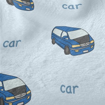 Blue Travel Car Minky