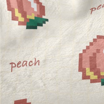 Pixel Style Peach Minky