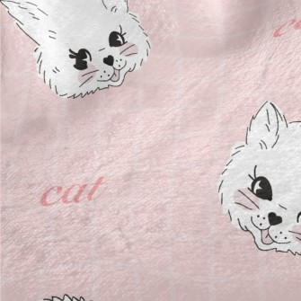 White And Soft Cat Minky