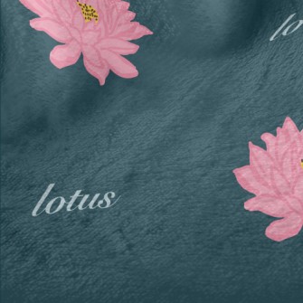 Hand Drawn Beautiful Lotus Minky