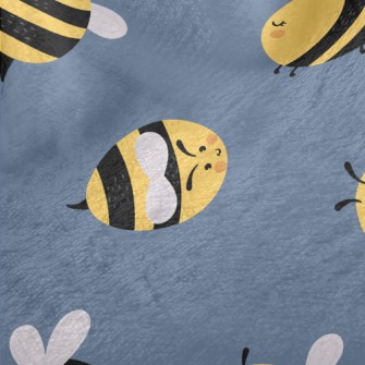 Round Cute Bee Minky