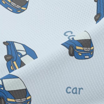 Blue Travel Car Piqué