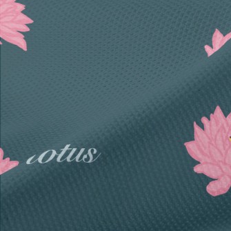 Hand Drawn Beautiful Lotus Piqué