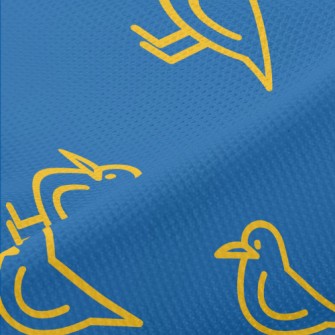 Simple Yellow Line Bird Piqué