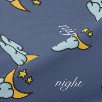 Beautiful Moon Clouds Piqué