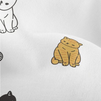 Cute Cat With Tilted Head Lightweight Performance Linen