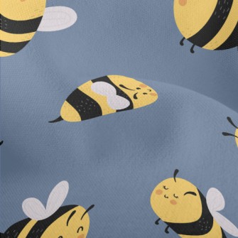 Round Cute Bee Lightweight Performance Linen