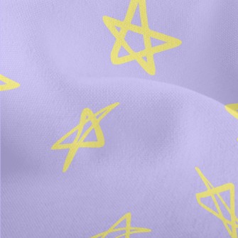 Hand Drawn Simple Stars Lightweight Performance Linen