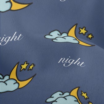 Beautiful Moon Clouds Lightweight Performance Linen