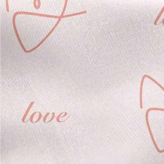 Simple Lines Love Heart Jersey Backed Fleece