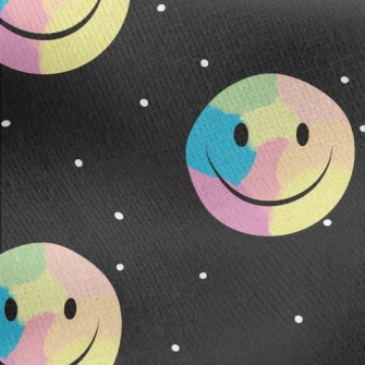 Color Rendering Of Smiling Fac Jersey Backed Fleece
