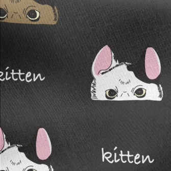Colorful Eyed Cat Jersey Backed Fleece