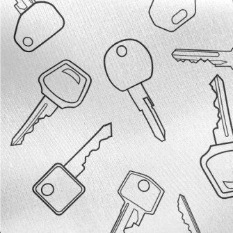 Simple Lines Various Keys Jersey Backed Fleece