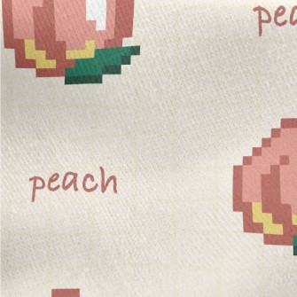 Pixel Style Peach Jersey Backed Fleece