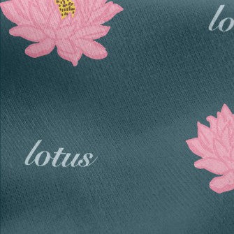 Hand Drawn Beautiful Lotus Jersey Backed Fleece