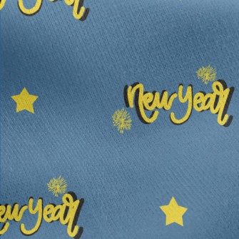 Yellow Three-dimensional New Y Jersey Backed Fleece