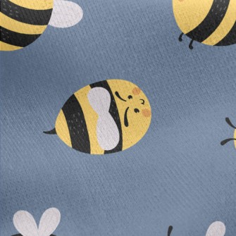 Round Cute Bee Jersey Backed Fleece