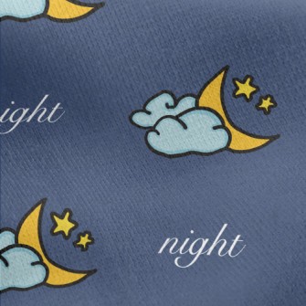 Beautiful Moon Clouds Jersey Backed Fleece