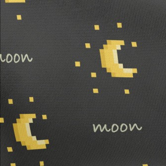 Pixel Style Moon And Stars Pongee