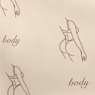 Simple Lines Sexy Woman Pongee