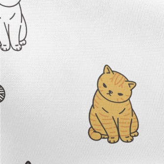 Cute Cat With Tilted Head Pongee