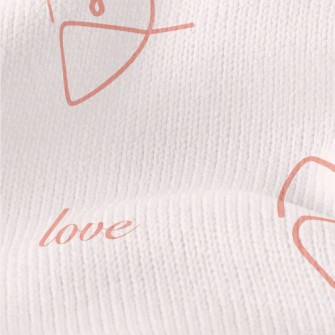 Simple Lines Love Heart Stretch Jersey