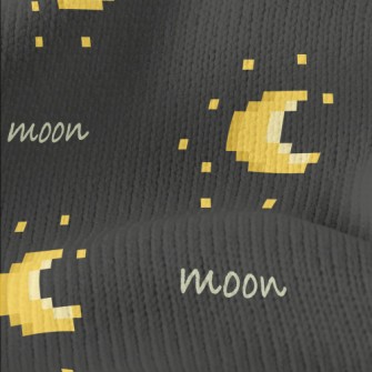 Pixel Style Moon And Stars Stretch Jersey