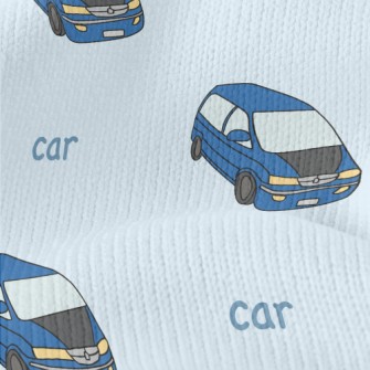 Blue Travel Car Stretch Jersey