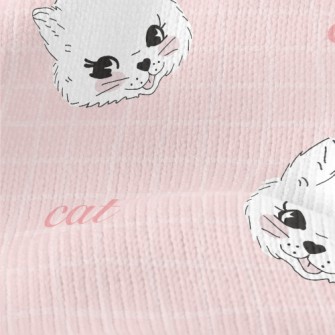 White And Soft Cat Stretch Jersey