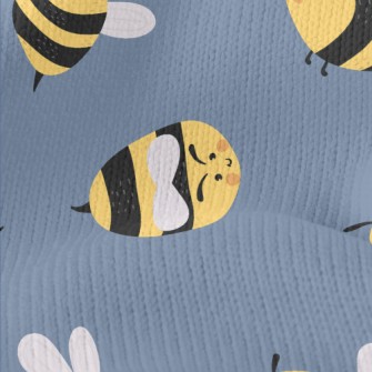 Round Cute Bee Stretch Jersey