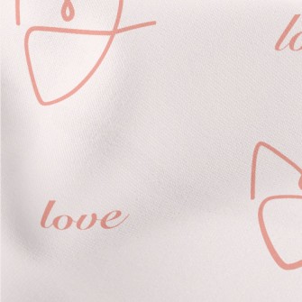 Simple Lines Love Heart Lightweight Cotton Poplin