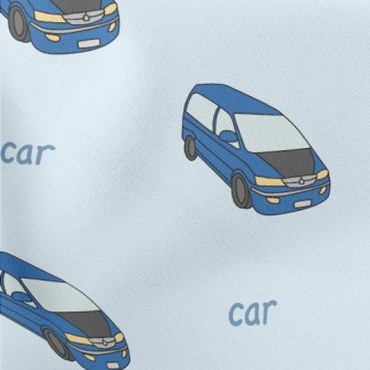 Blue Travel Car Lightweight Cotton Poplin