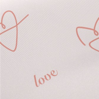 Simple Lines Love Heart Midweight Cotton Poplin
