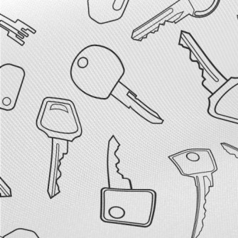 Simple Lines Various Keys Midweight Cotton Poplin