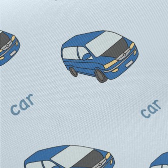 Blue Travel Car Midweight Cotton Poplin