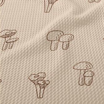 Various Mushrooms Shiitake Mus Birdseye Piqué
