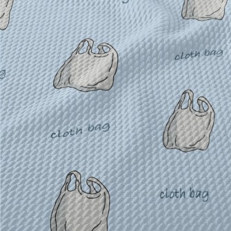 Simple Gray Plastic Bag Birdseye Piqué