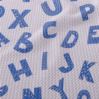 English Letters With Different Birdseye Piqué