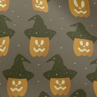 Pumpkin Wearing A Witch Hat Chiffon