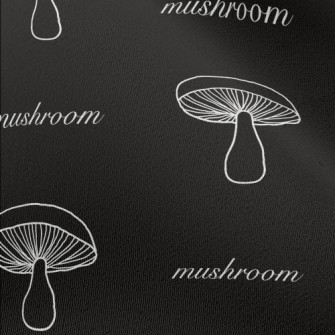 Simple White Line Mushroom Chiffon