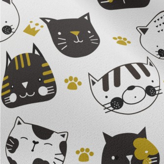 Black And White Cat Chiffon