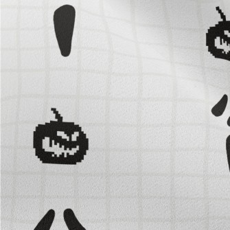 Pixel Pumpkin And Ghost Face Chiffon