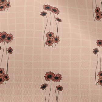 Pink Delicate Flowers Chiffon